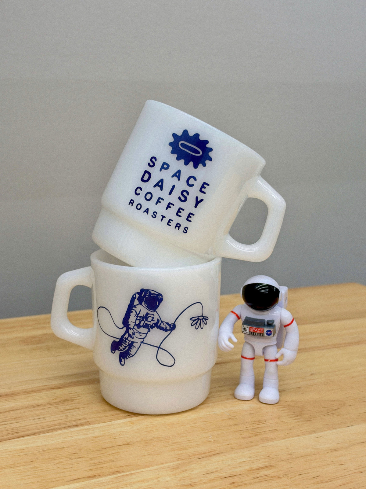 AstroDaisy Milk Glass Mug